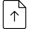 ikon med pil ovanför ett dokument